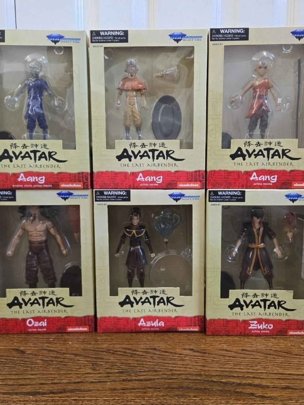 Diamond Select Avatar The Last Airbender Action Figures lot (6) Aang Zuko Azula+